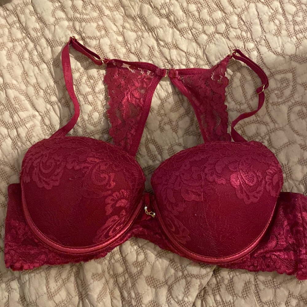 Lace racer back bra